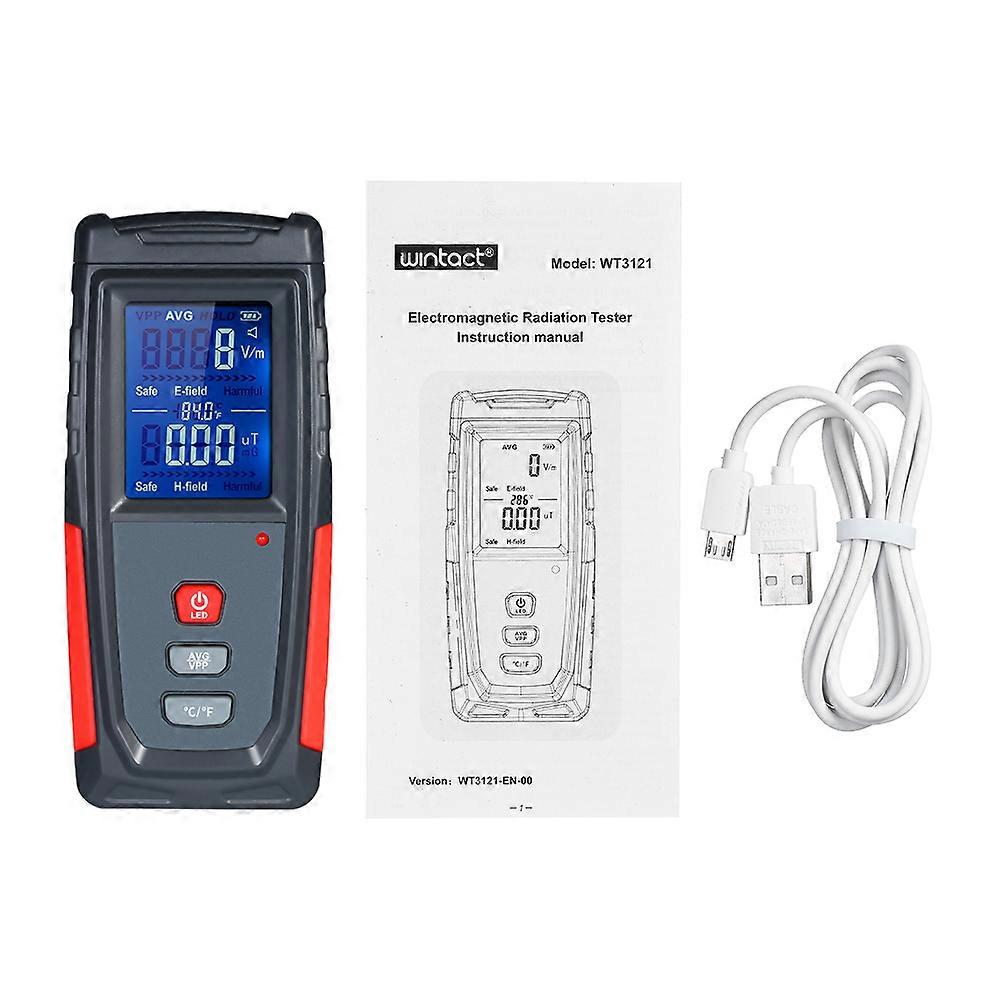 Handheld Hoge Precisie Digitale LCD Elektromagnetische Veld Straling Detector Meter Dosimeter Mini EMF Tester Teller