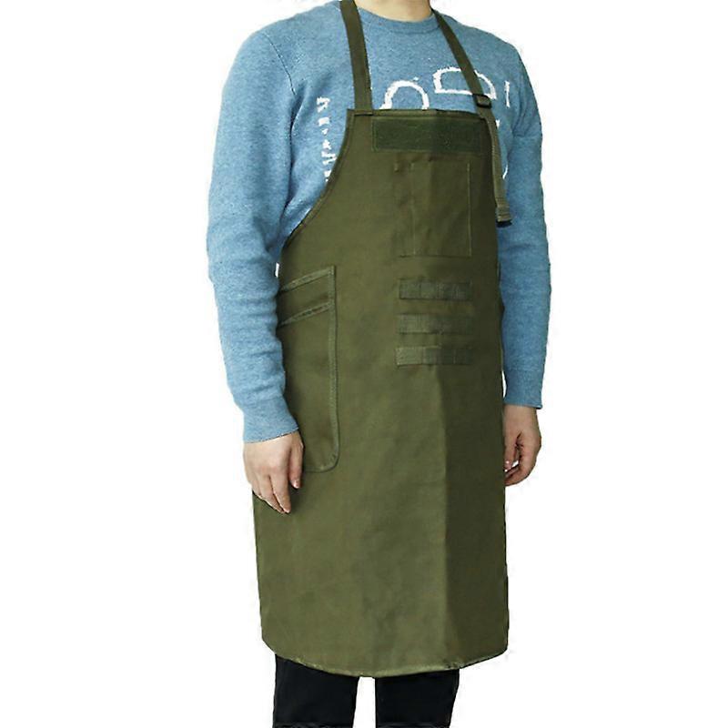 EVAGO EVAGO Garden Tools Heavy Duty Waxed Canvas Work Apron with 4 Tool Pockets Durable Canvas Construction, Reinforced Edges, Adjustable Belt- Grey G