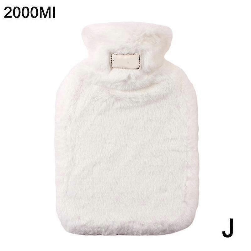 1000/2000 مل أفخم فو الفراء اليد دفئا الشتاء كيس الماء الساخن غطاء الرقبة نقية اليد مريحة زجاجات المطاط الخلفي السرير الخصر