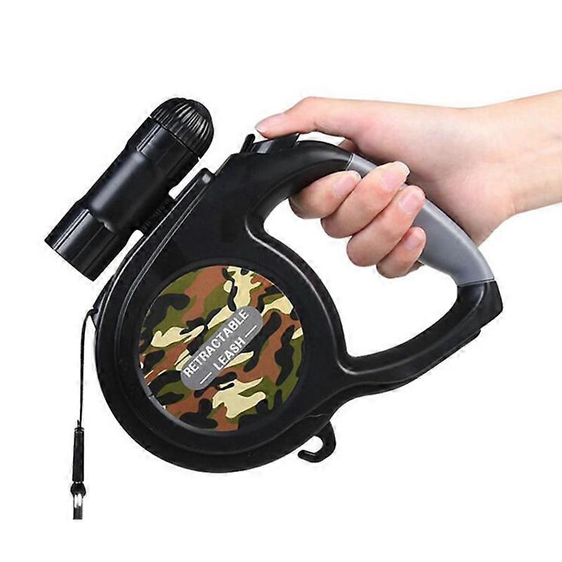 MIMIGO Retractable Dog Leash with Flashlight,Retractable Dog Leash, 5m/8m Scalable Dog Walking Leash with Bright Flashlight for Small-Medium, Moving