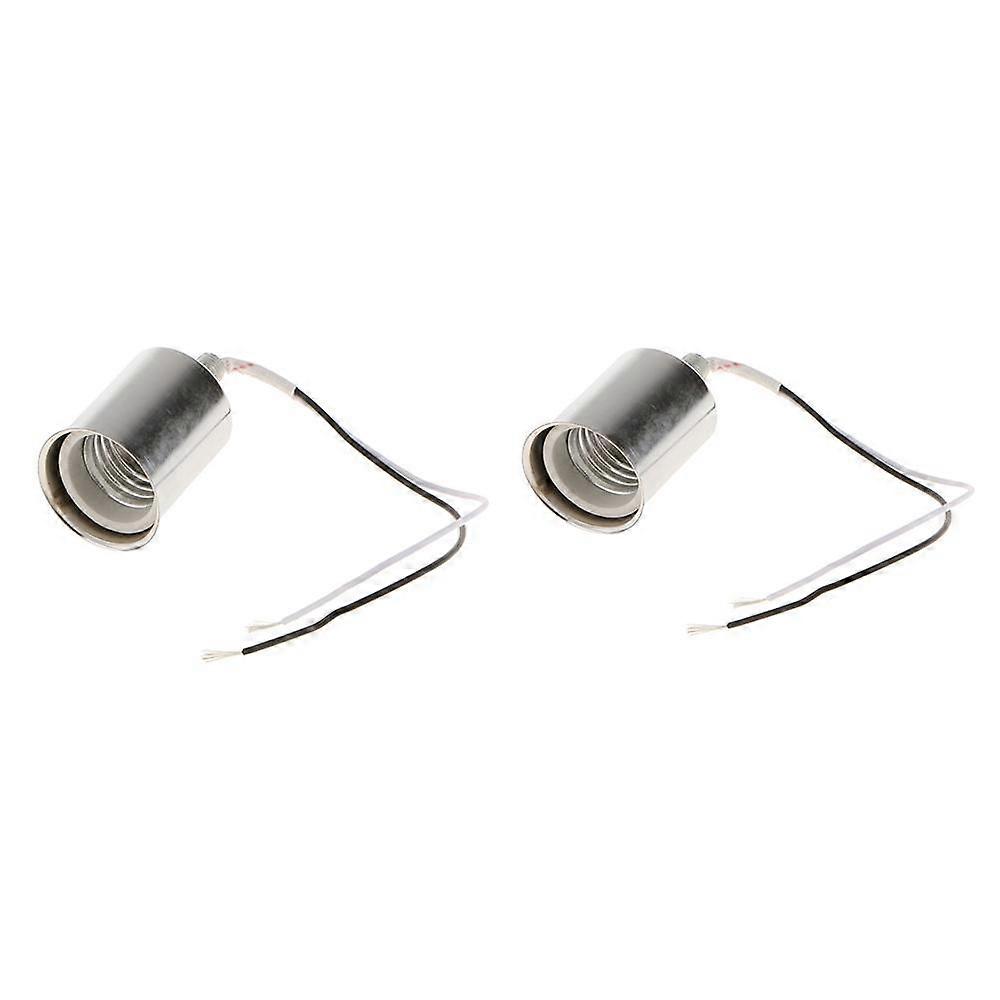 2x E27 Ceiling Light Base Chandelier Lamp Socket Holder for Corridor Silver