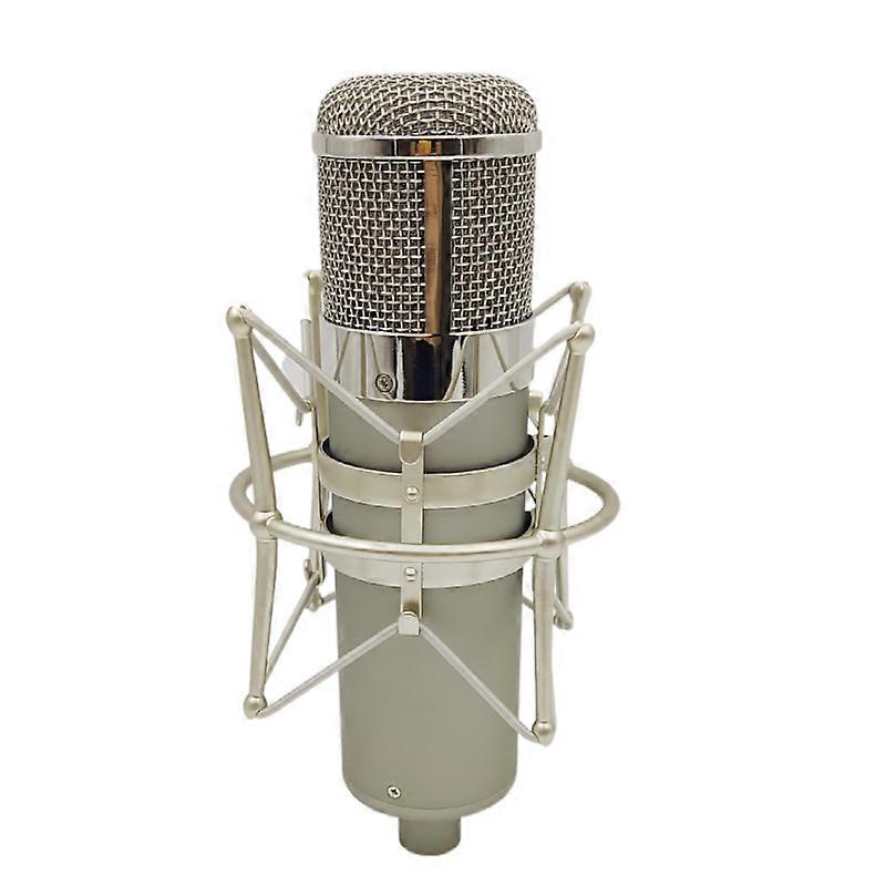 U47 DIY Studio Microphone Body Shell Case Silver Color Chrome Plated Basket with Metal Shock Mounting Mic Stand