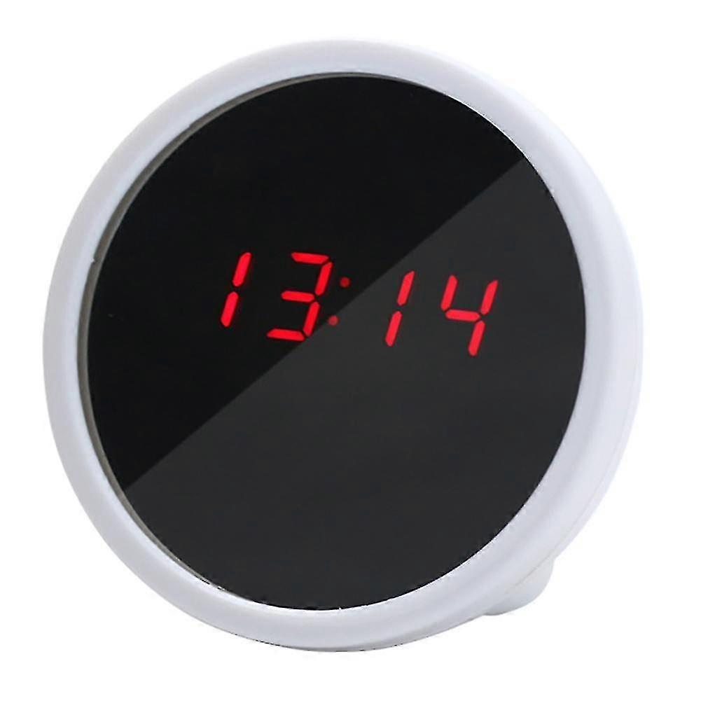 Mini Desktop Digital Clock Led Display Mirror Electronic Noiseless Table Alarm