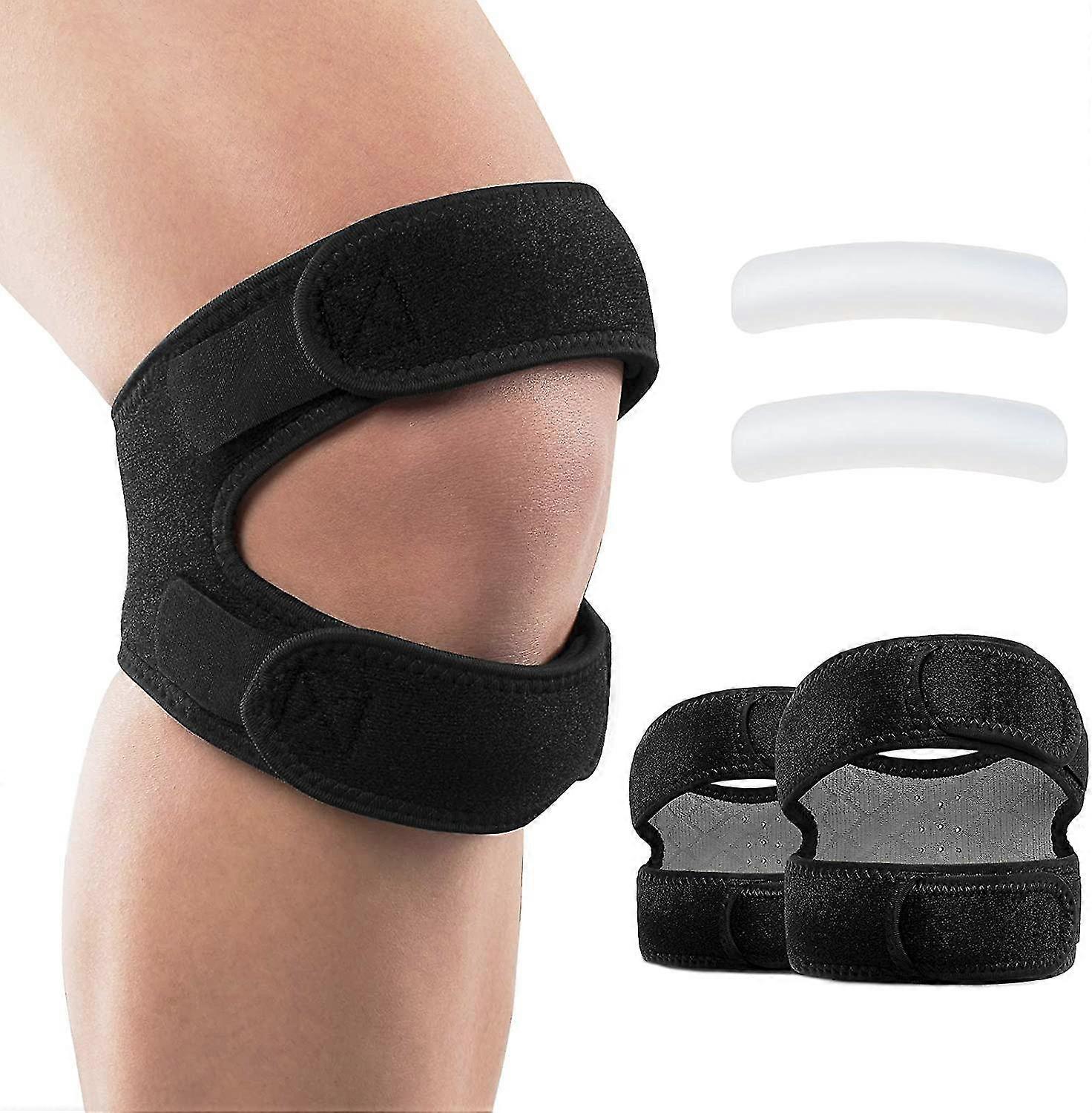 Patellar τένοντα υποστήριξη λουρί 2 πακέτο, ανακούφιση πόνου στο γόνατο και ιμάντας τένοντα επιγονατίδας για άνδρες και γυναίκες
