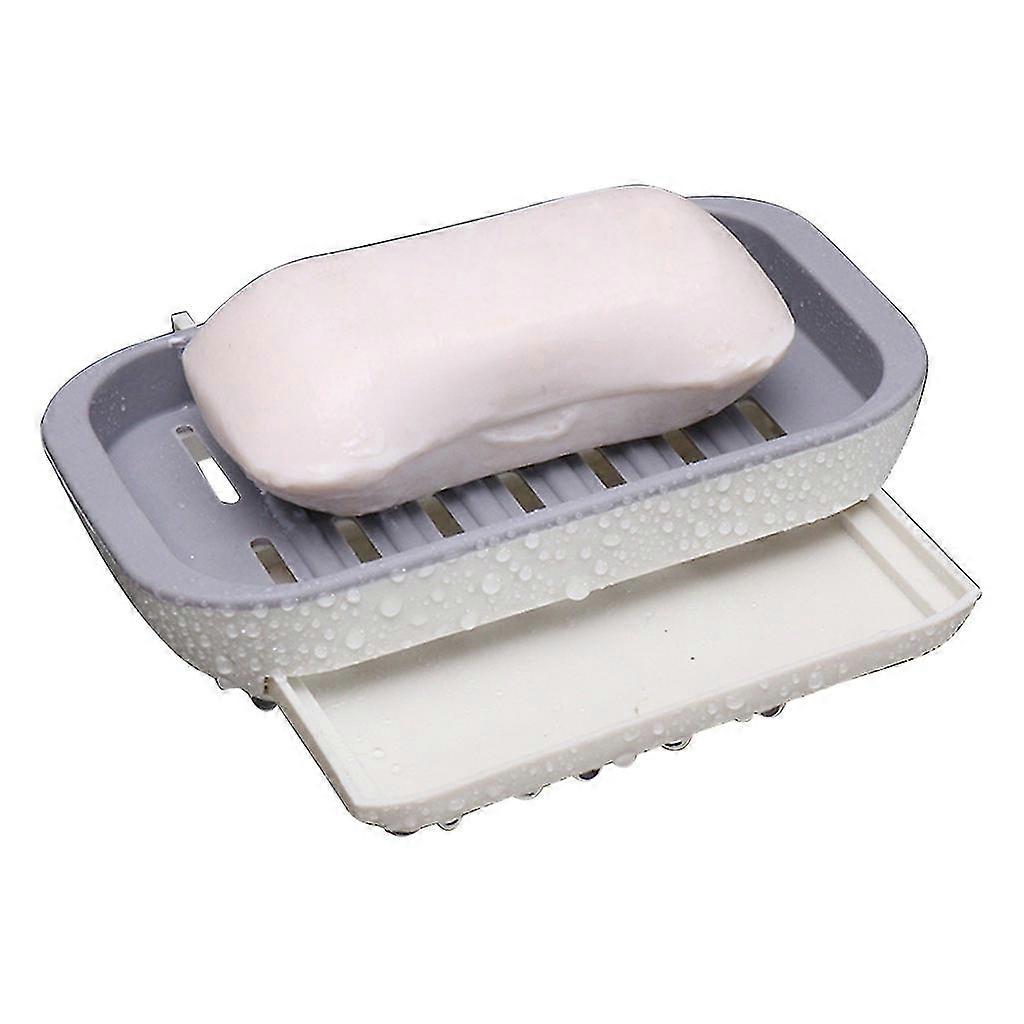 Double Layer Soap Rack No Drilling Wall Mounted Soap Drain Holder Soap Dish