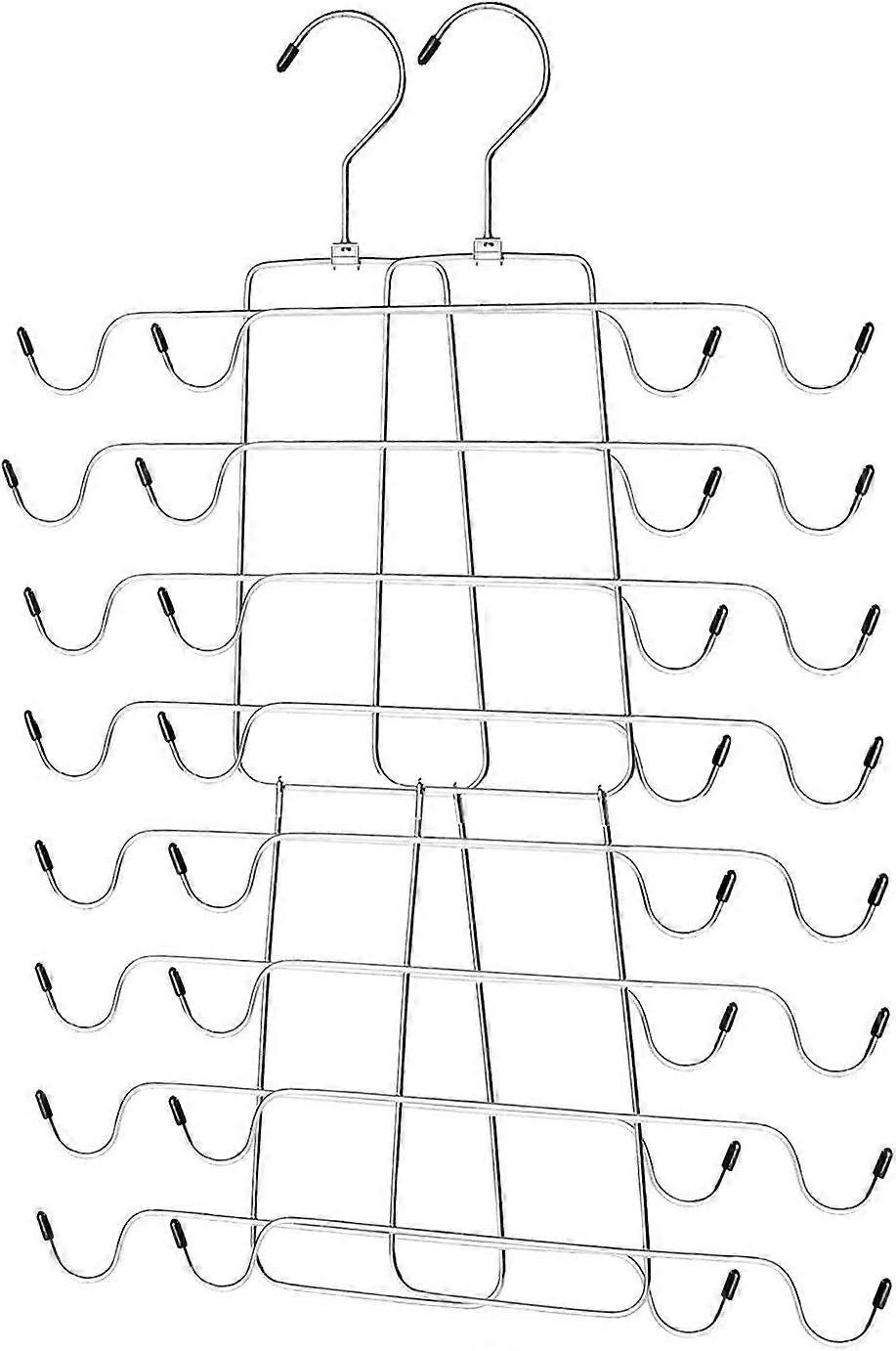 Space-Saving Bra Hanger Organizer for Closet - Chrome Storage Rack