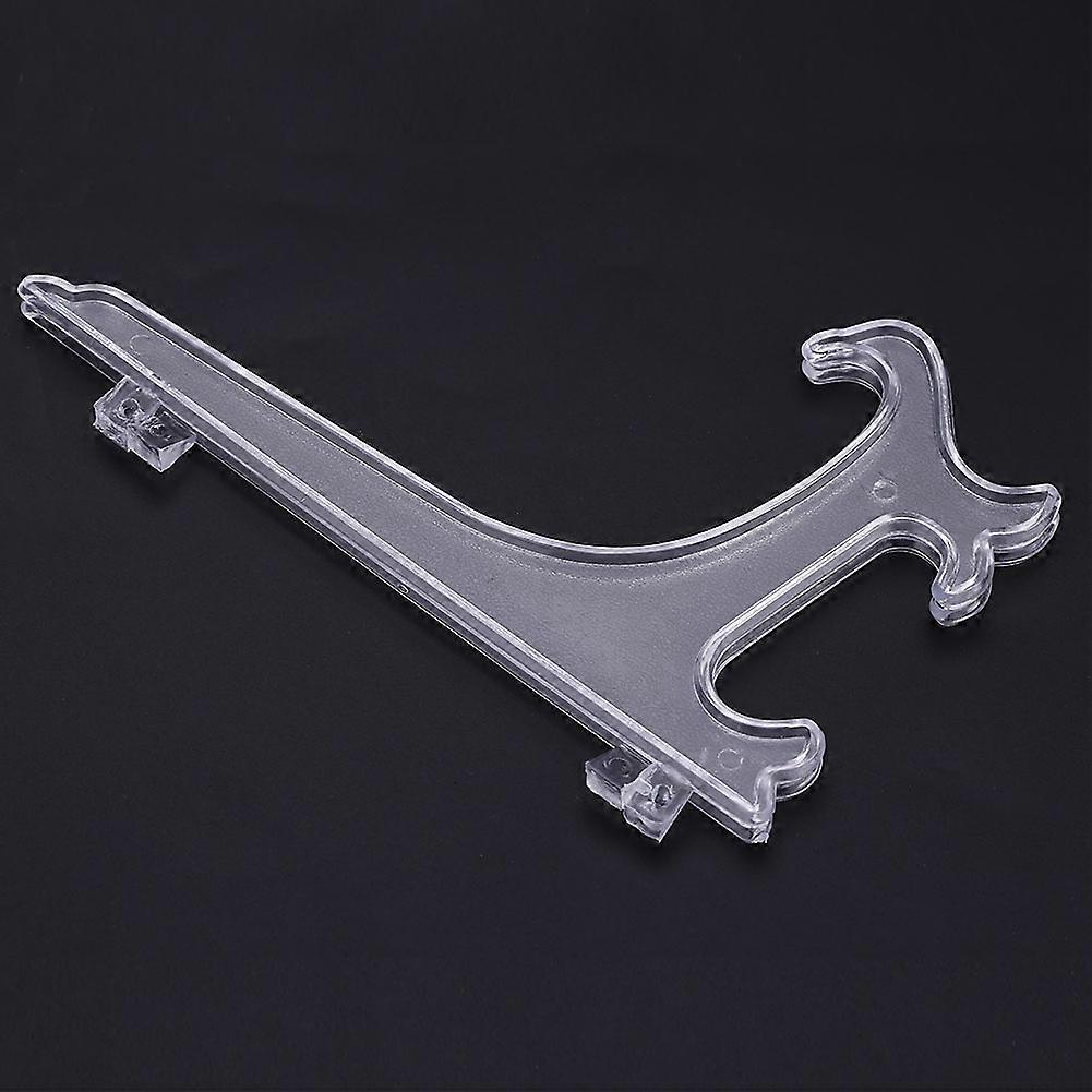10pcs White Plastic Plate Holders Folding Display Stand Rack