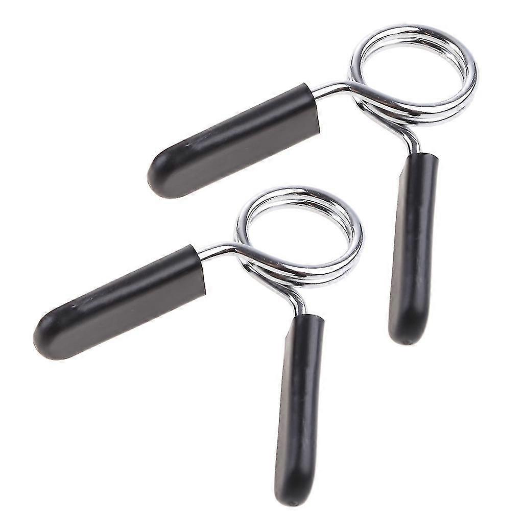 2PCS 25mm الياقات الحديد طوق قفل دمبل كليب المشبك رفع الأثقال بار