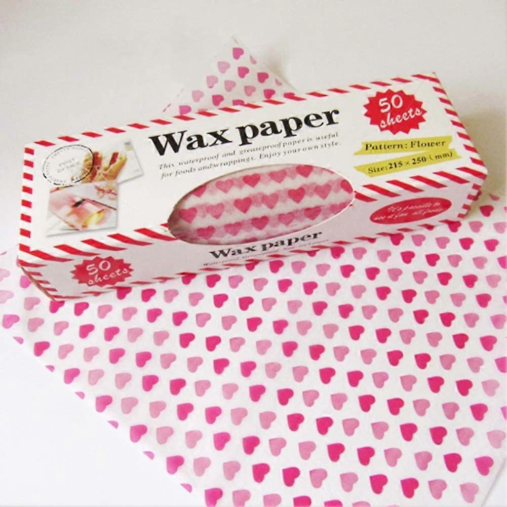 Mrinb 50 Sheets Wax Paper Greaseproof Paper Waterproof Food Wrapping Liners Tissue for BreadSandwichBurgerFries