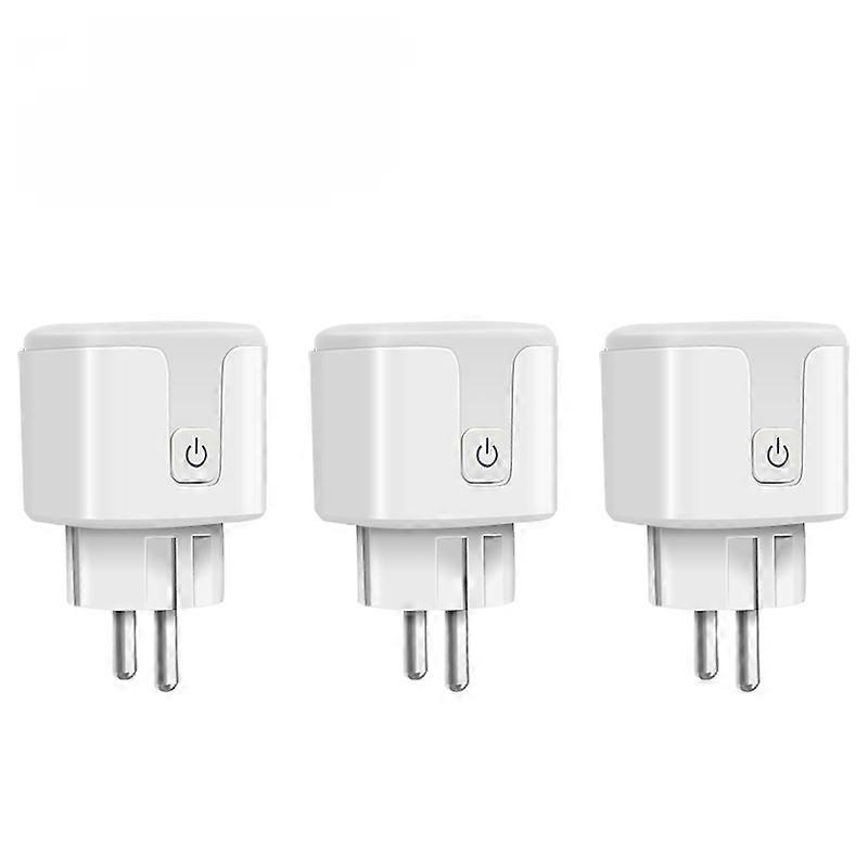 3pcs Smart Plug WiFi Socket EU 16A Power Monitor Timing Function