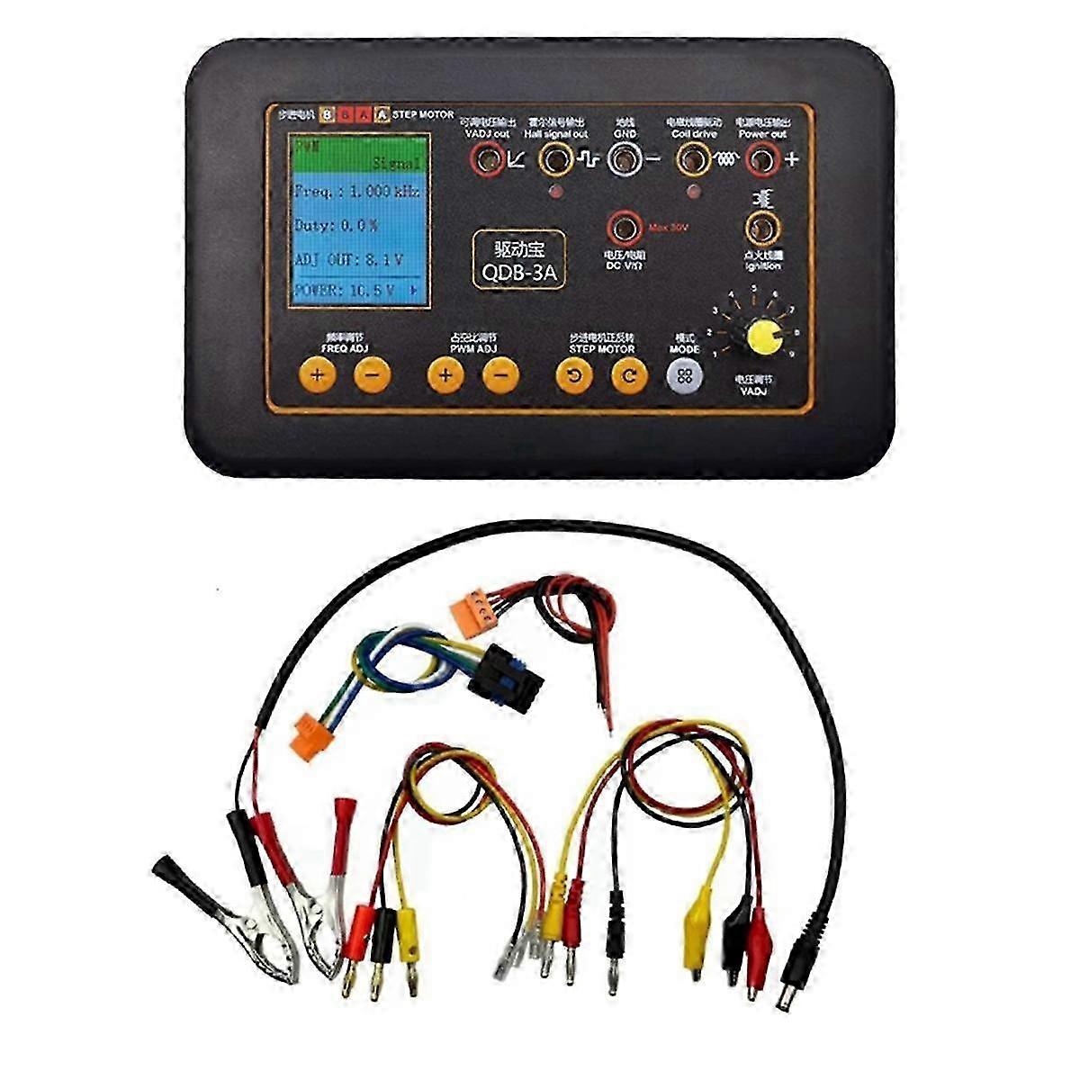 QDB 3A 12-24V Ignition Coil Test Injector Tester Automobile Actuator Fault Detector Stepper Motor D