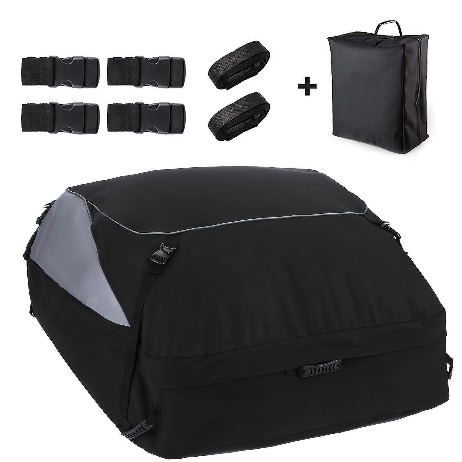 15- 20 κυβικά πόδια Rooftop Cargo Carrier, 900D Oxford Car Roof Rack, 1000D PVC αδιάβροχο ύφασμα Cargo Carrier Cargo Bag για όλα τα αυτοκίνητα με/χωρίς