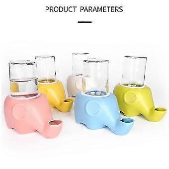 Elephant Shape Pet Cat Kitten No Spill Water Feeder Dispenser Drinking Bowl Blue