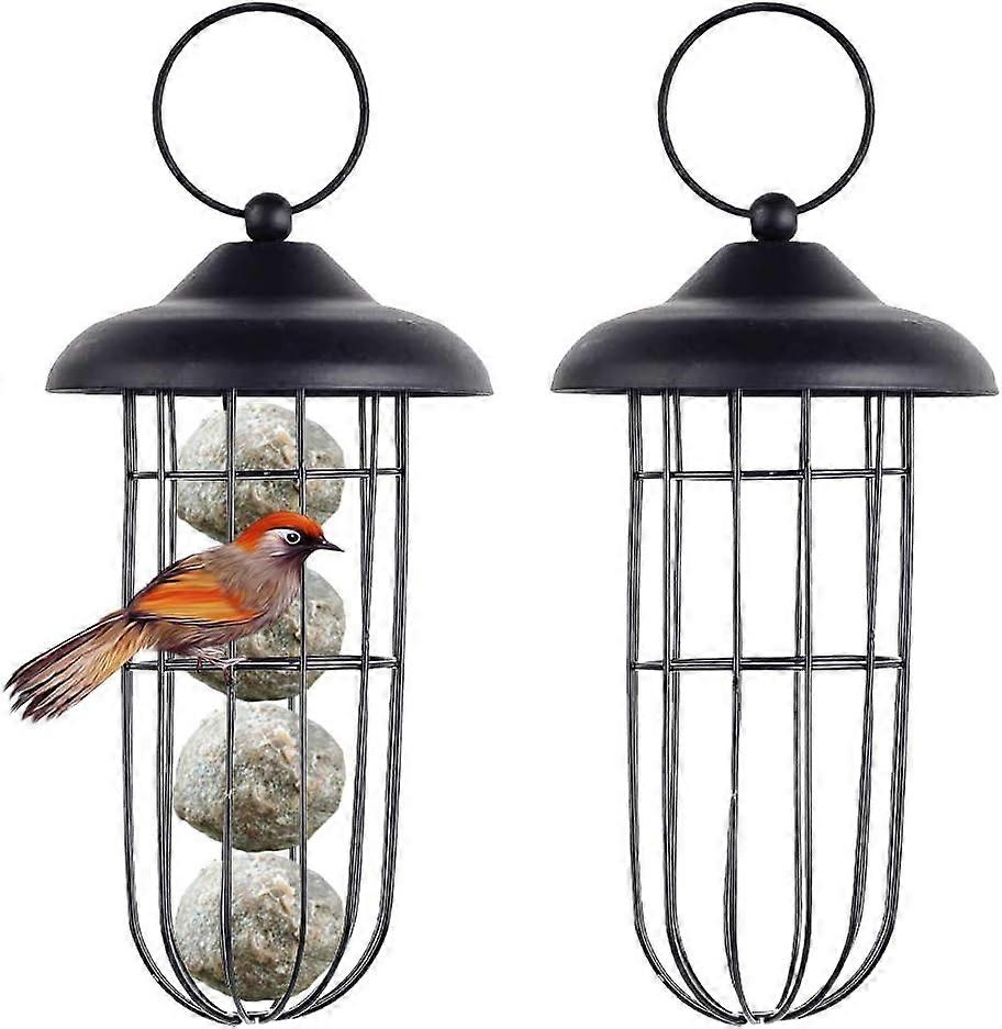 2PCS Bird Feeder Fat Ball Feeder Squirrel Proof Bird Feeder Wild Bird Seed Feeder Hanging