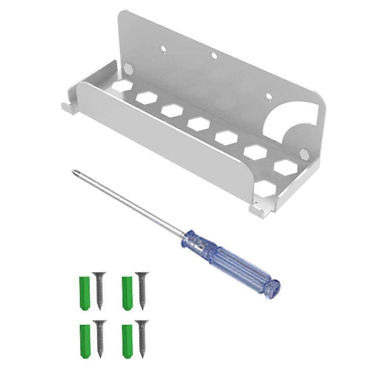 Wall Hanging Holder Bracket Universal Fit for Switch/ Host TV Box Wall Mount Storage White