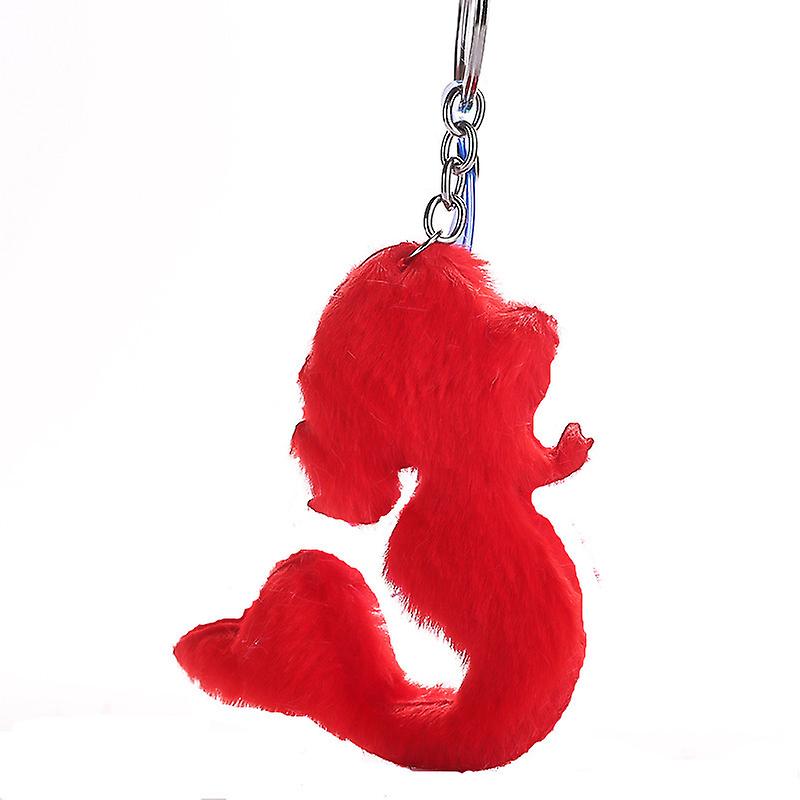 Mermaid Key Chain Fluff Fish Tail Pendant