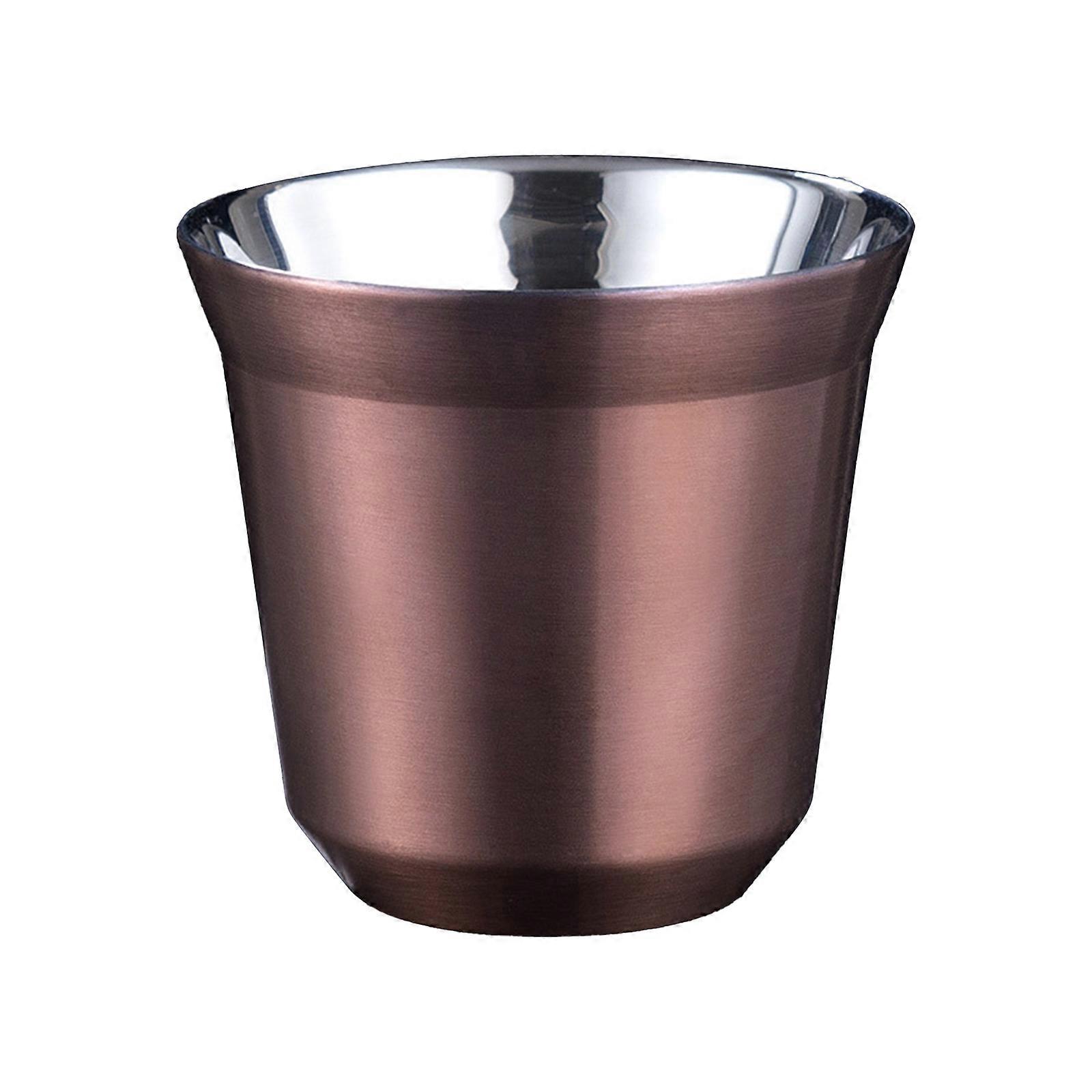 Children Cafe Cup Dinnerware 80ml Portable Heat Insulation Double Layer 6.1 X 6.2cm Durable Multicolor Espresso Mugs