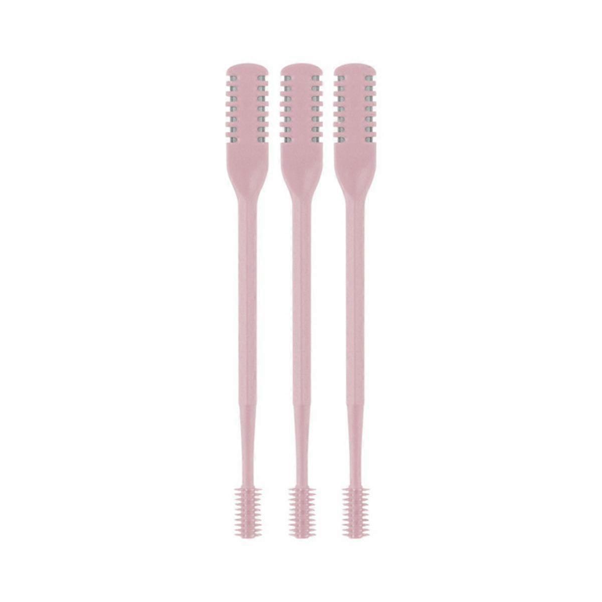 2-In-1 Nasal Hair Cutter, Double Sided Nose Hair Knife, Portable Manual 360 Rotating Nose Hair Trimmer,Pink
