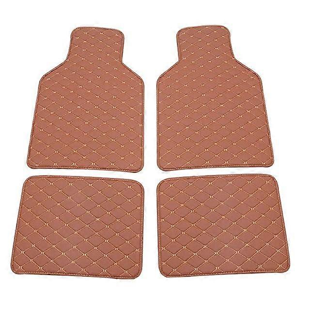 Universal Fit 4pcs PU Leather Floor Mat Waterproof Foot Pads Protector Anti-Slip Front and Rear mats Set for Suv Drop Shipping
