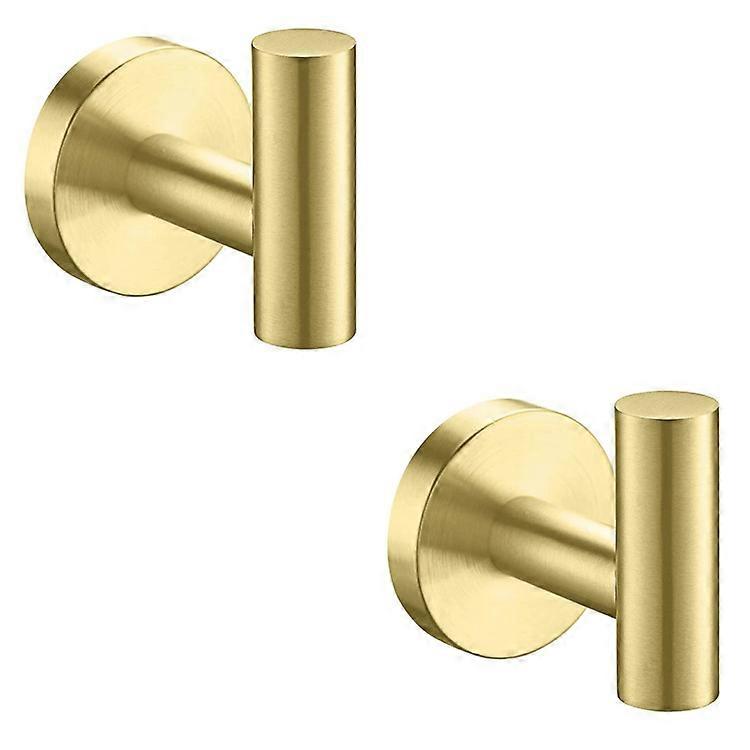 4Pcs Towel Hook, Wall Mounted Bathroom Towel Hook, Coat Hook (Gold)