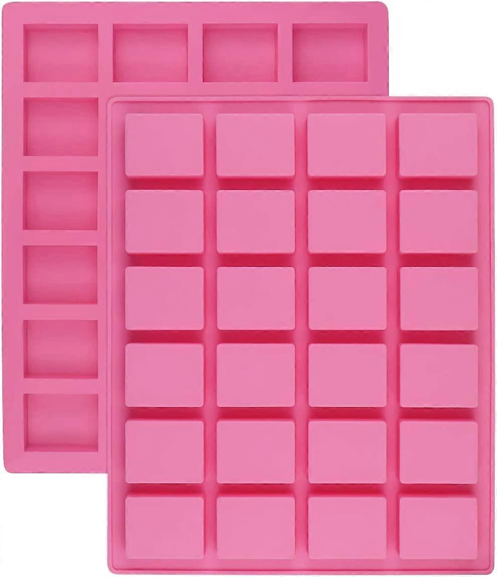 24 Cave Rectangular Caramel Candy Silicone Molds, Chocolate Truffle Molds, Whiskey Ice Cube Trays, Grid Fudge Molds