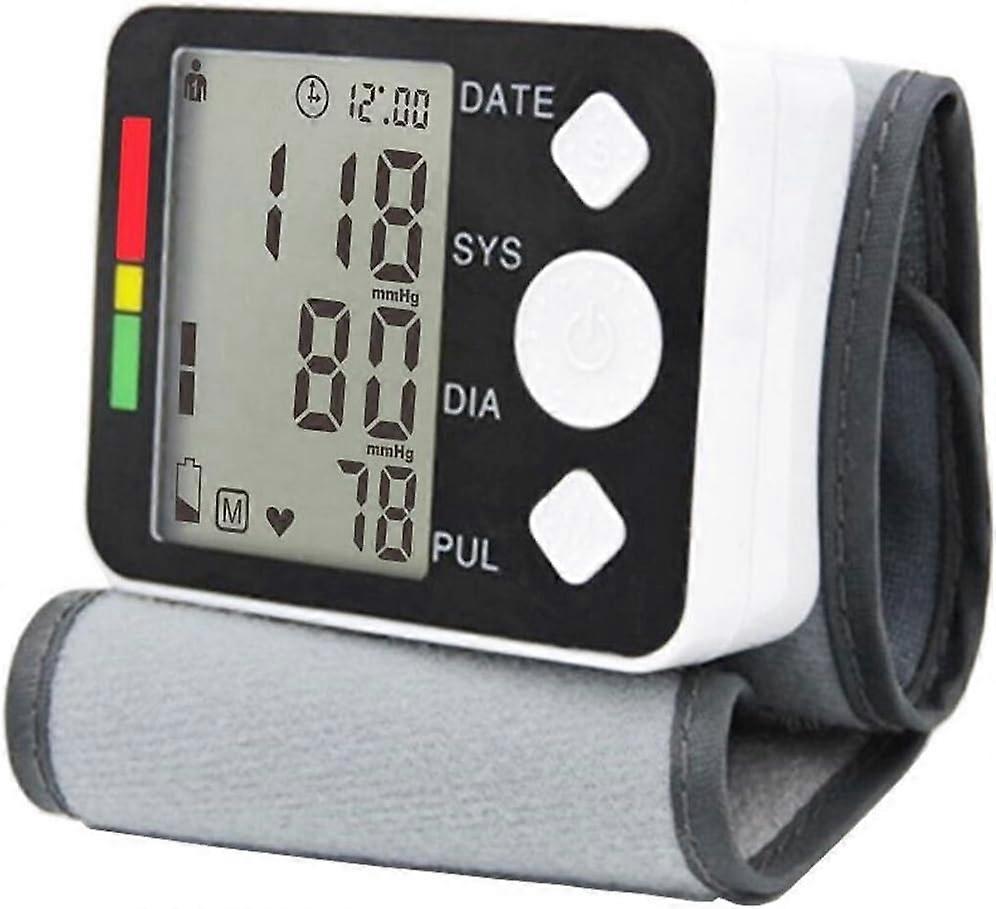 2025 New Wrist Blood Pressure Monitor, With Heart Rate Detection, Two User Modes And 90 Memory Entries, LCD