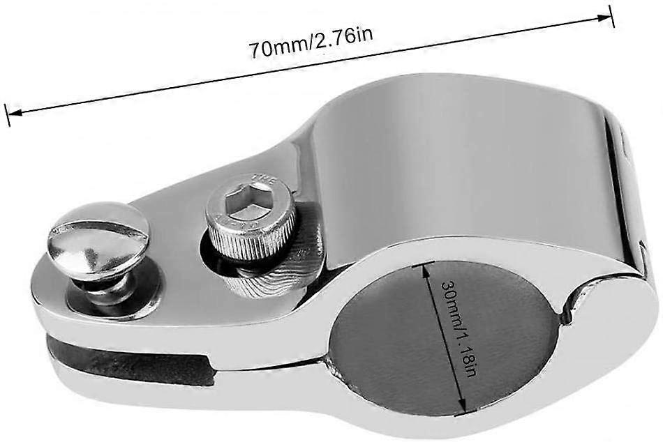 Radatto 2 Pezzi Morsetto A Mascella Per Tenda Barca In Acciaio Inox - Guida Per Arco Bimini, Ricambio Hardware Per Barche E Yacht - 4