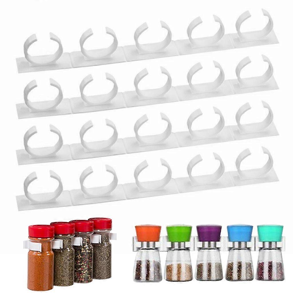 Spice Bottle Rack Kitchen Storage Rack Wall Mount Jars Holder Tools Plastic
