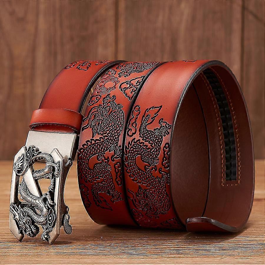 Hommes Véritables Ceintures Ceinture à cliquet décontractée avec boucle automatique L-MXBC