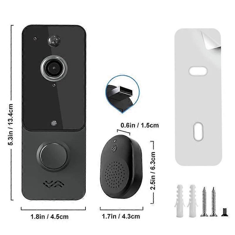Smart Home Video Intercom Wireless Doorbell 1080p Hd Wifi Night Vision Human Movement Detection For Home Security Alarm Camera