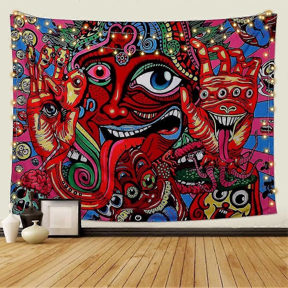 Hippie Wall Hanging Abstract Retro Pattern Tapestries For Bedroom