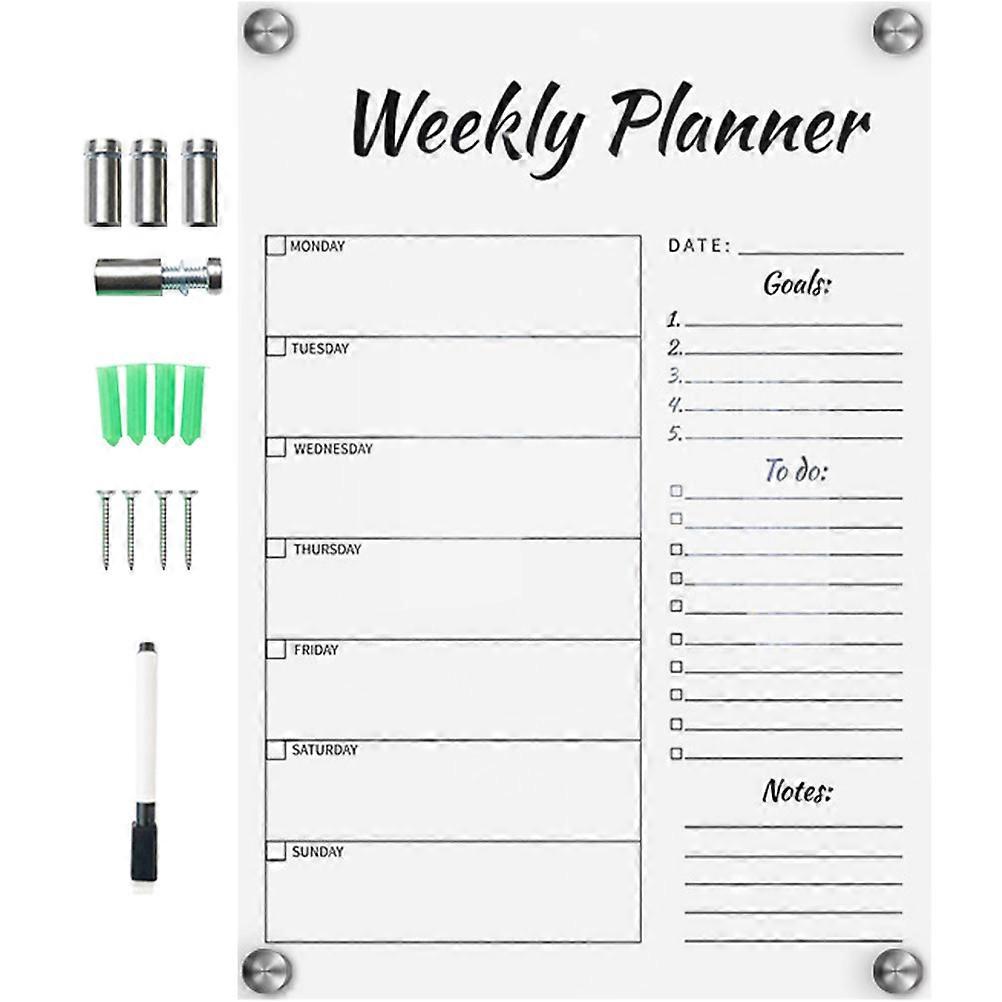 1 Set of Weekly Plan Memo Board Creative Message Board Handwritten Display Board