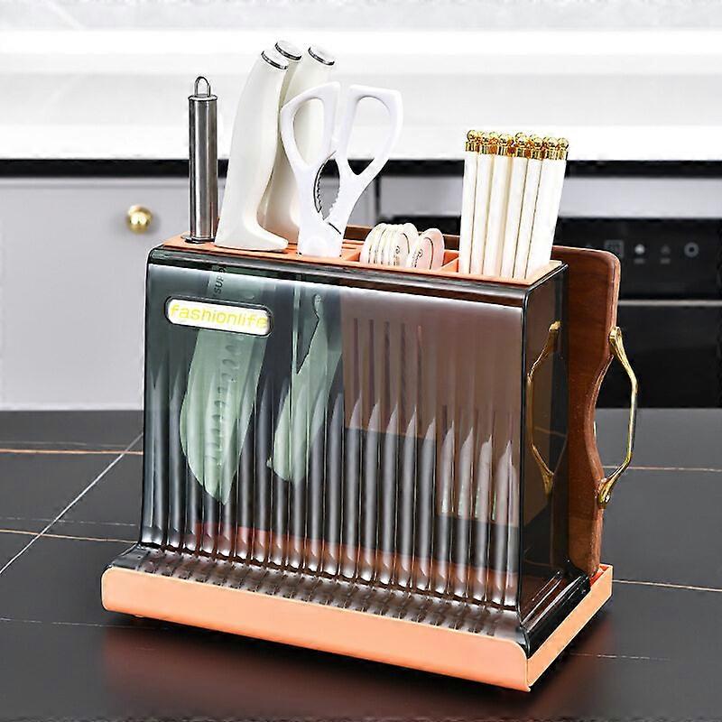 2023 NEW UPGRADE Knife Block Kitchen Knife Holder Storage Organizer