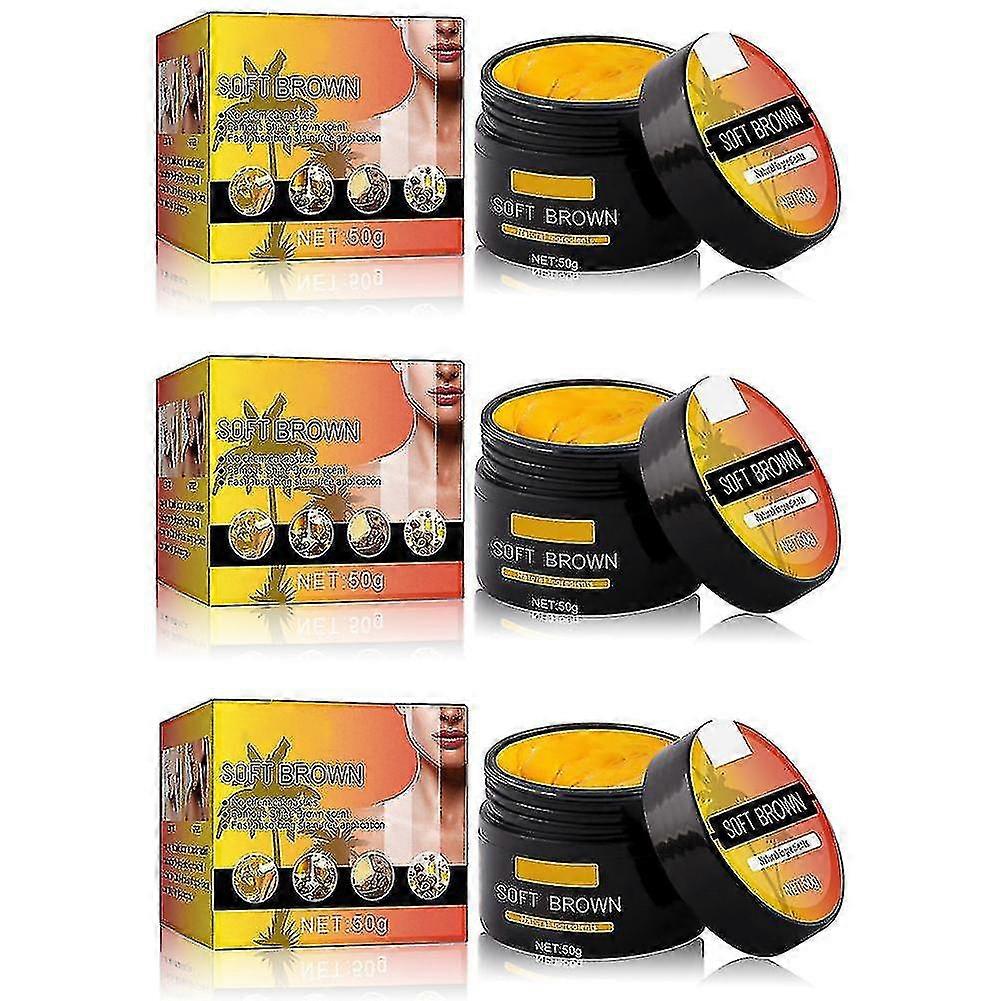 Fast Tanning Cream Waterproof Tanning Accelerator Cream With Natural Carrots Oil Extract Soft Brown