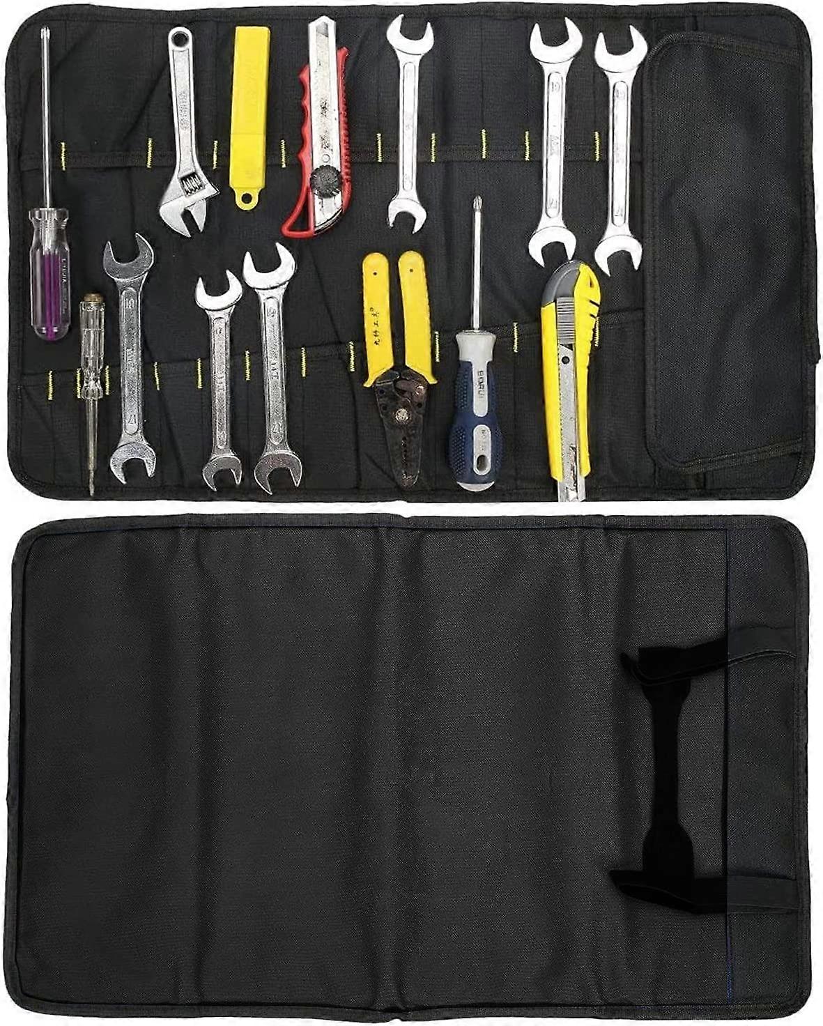 New product,Tool Bag Tool Bag Tool Bag 38 Pockets Portable Tool Box Foldable Tool Bag Black (Tools Not Included)