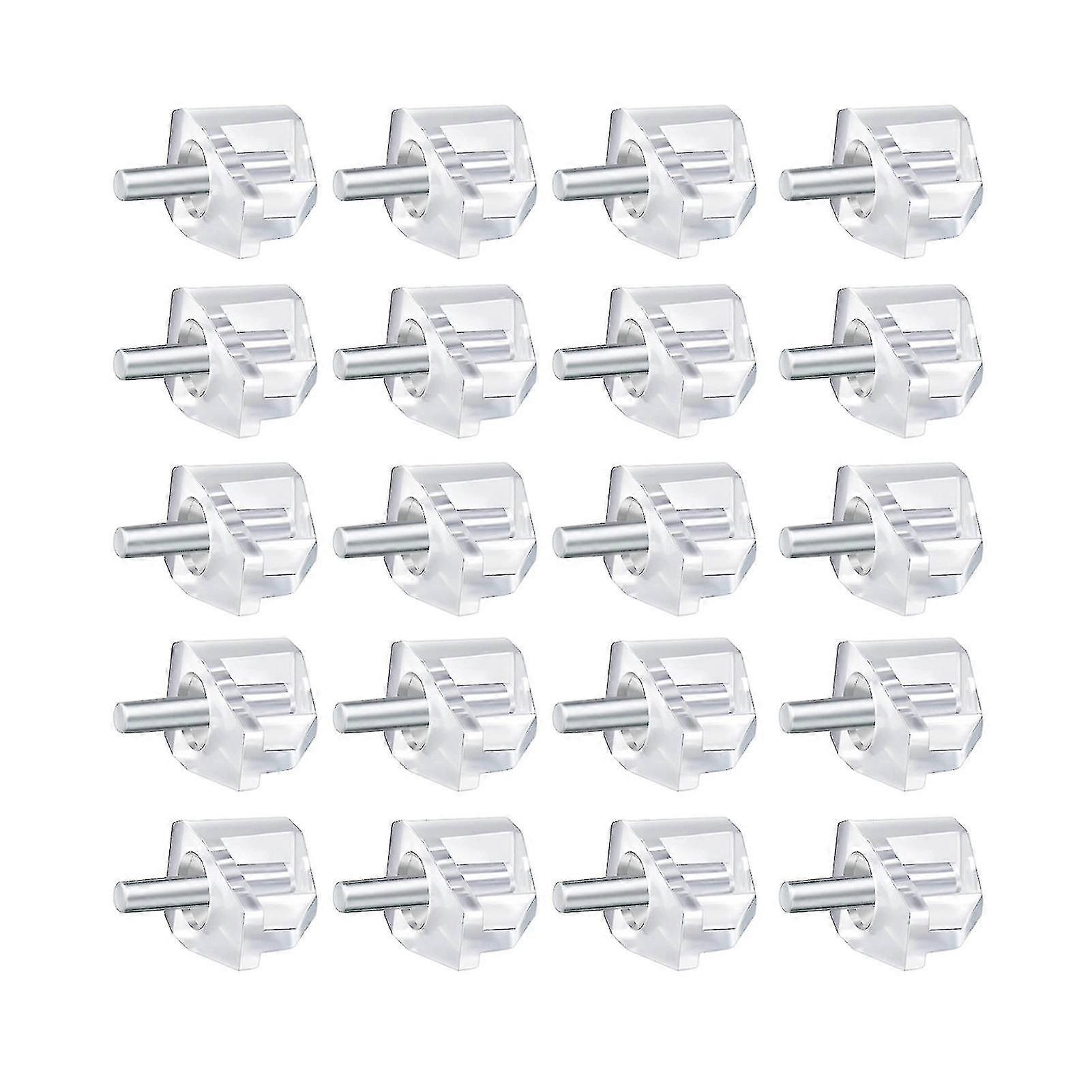 20pcs 3/5mm Compact Support Nails For Kitchen Shelf - Built-in Fixed Plastic Shelf Support Pegs