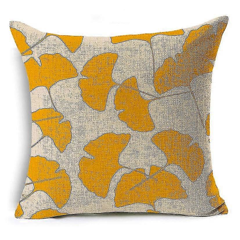 Leaves Linen Cush Cover Sofa Cover Bed Case