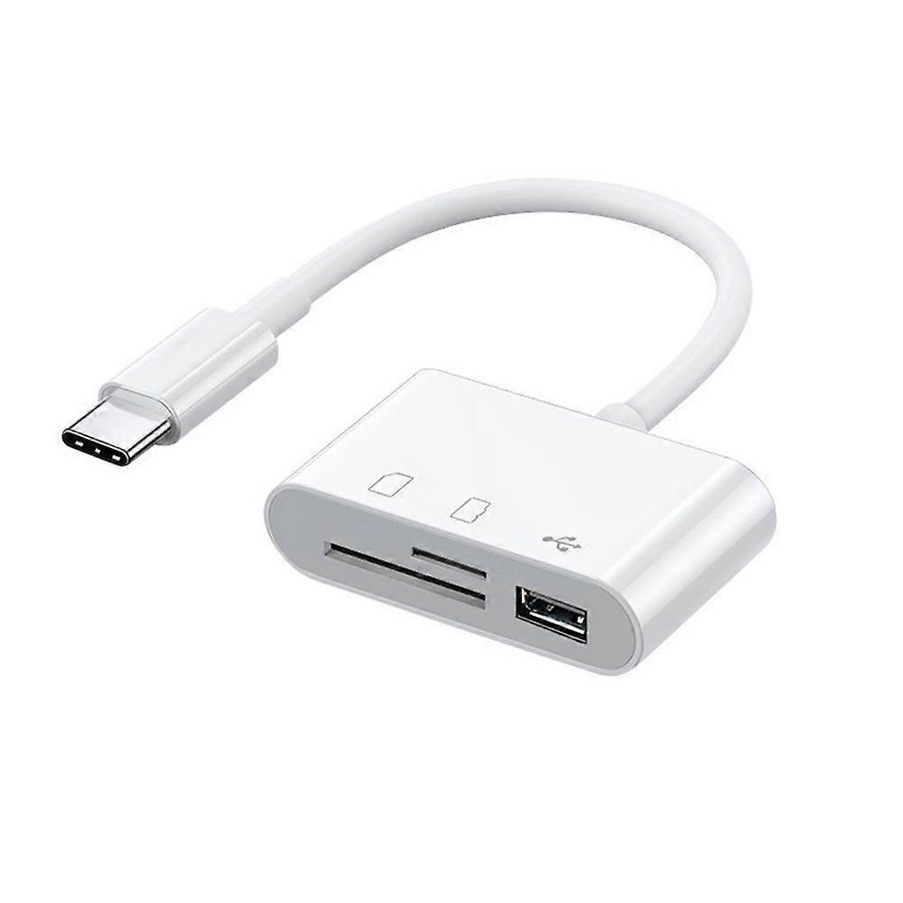 Card Reader Plug-And-Play High-Speed Transmission No Driver Required Compact Size Wide Compatibility Data Transfer Type-C Memory Card Reader Office Su