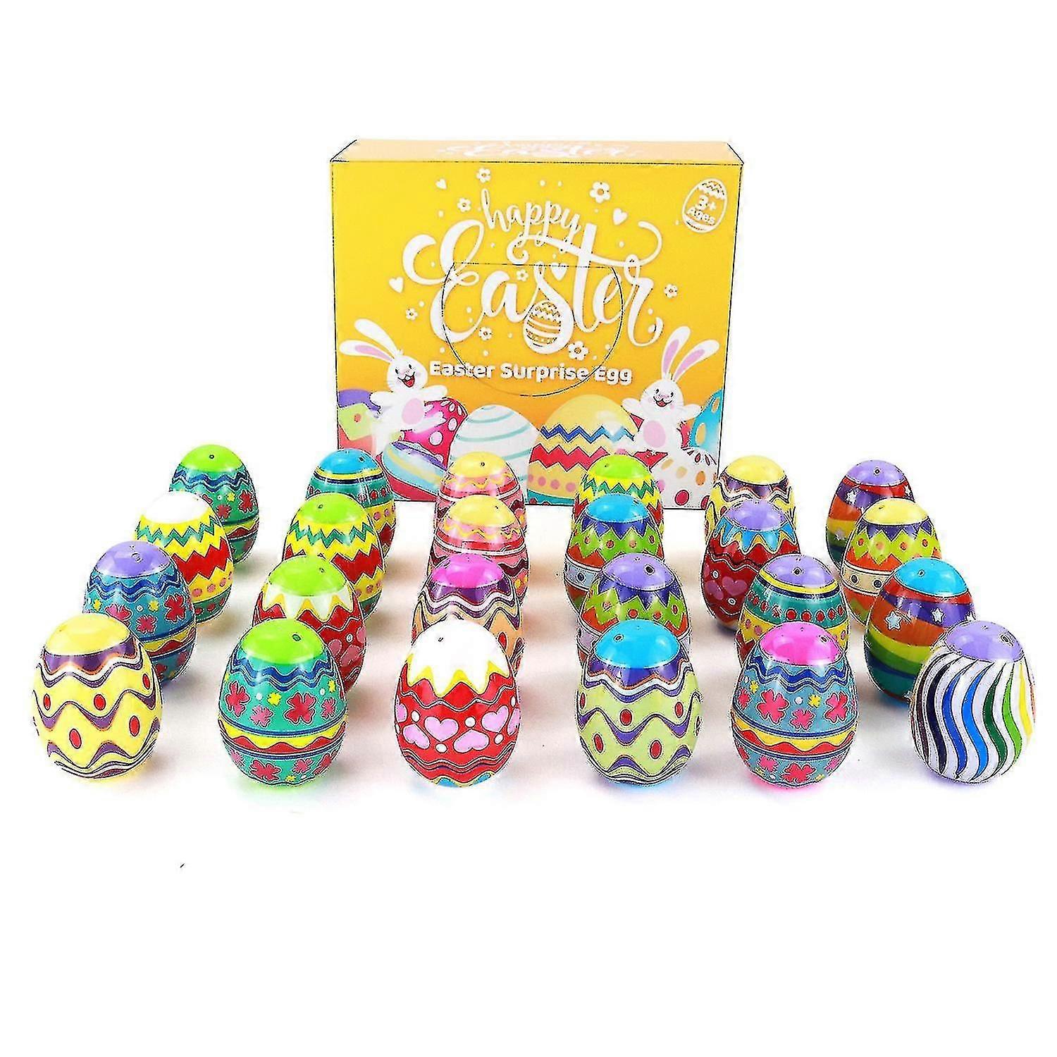 24 Pieces Creative Empty Easter Eggs For Filling Easter Theme Party Favor