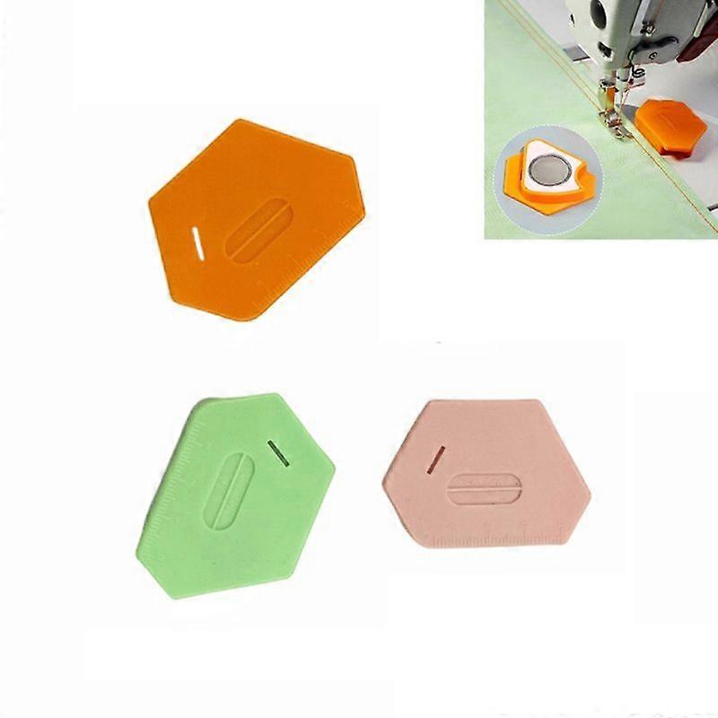 3pcs Magnetic Seam Guide for Sewing Machine - Multifunctional Polygonal Hemmer Guide with Scale, Sewing Accessory