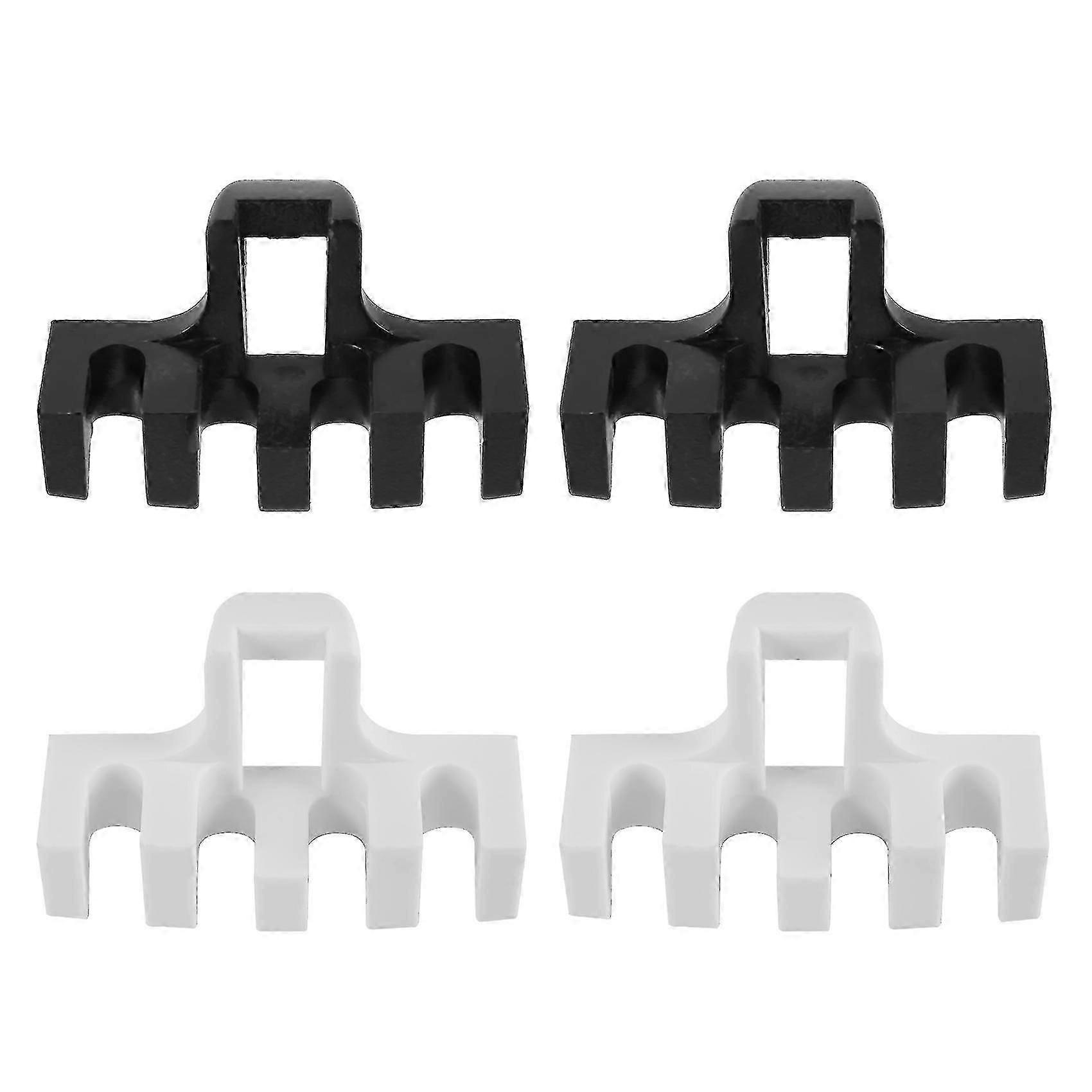 4 Pcs Badminton Racket Stringing Machine Tool Racquets Pressure Reducer Load Spreader Adapter Attachment Black and White-B13