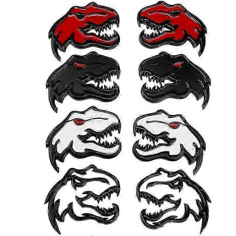 2pcs Car Metal Tyrannosaurus Raptor Dinosaur Logo Trunk Body Emblem ...