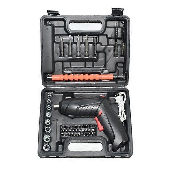 Portable Screwdriver with LED Light Non-Slip Handle Rechargeable 180-Degree Rotatable Cordless Screwdriver Household Maintenance Repair Tool