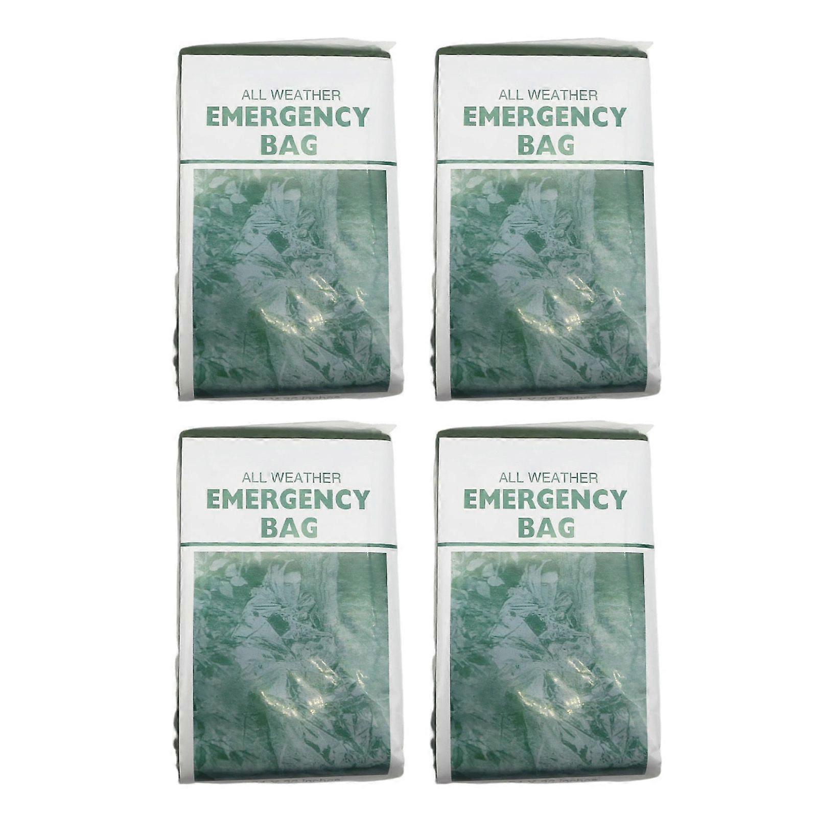 1/2/4Pcs Emergency Sleeping Bag Waterproof PE Portable Thermal Blanket Lightweight Outdoor Camping Backpacking Hiking Adults Bivvy Sack