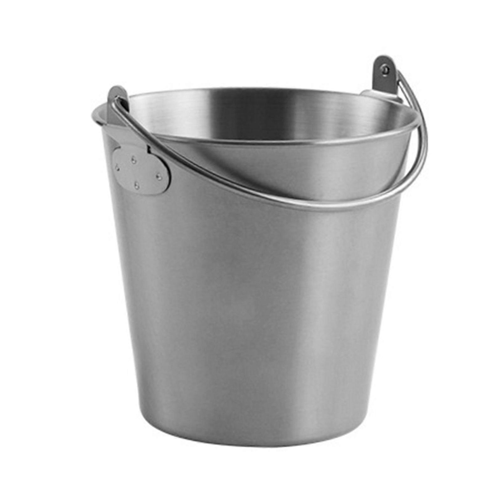 Metal Bucket 5" H Party Favor Supplies Mini Toy Container Decorative Pails with Handle for Candy Crafts Vase silver