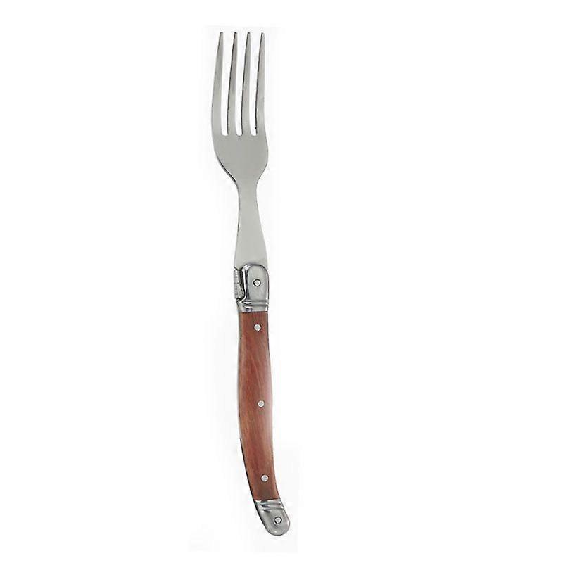 Wooden handle tableware set stainless steel Western tableware solid wood handle steak knife and fork meal knife spoon Fork.