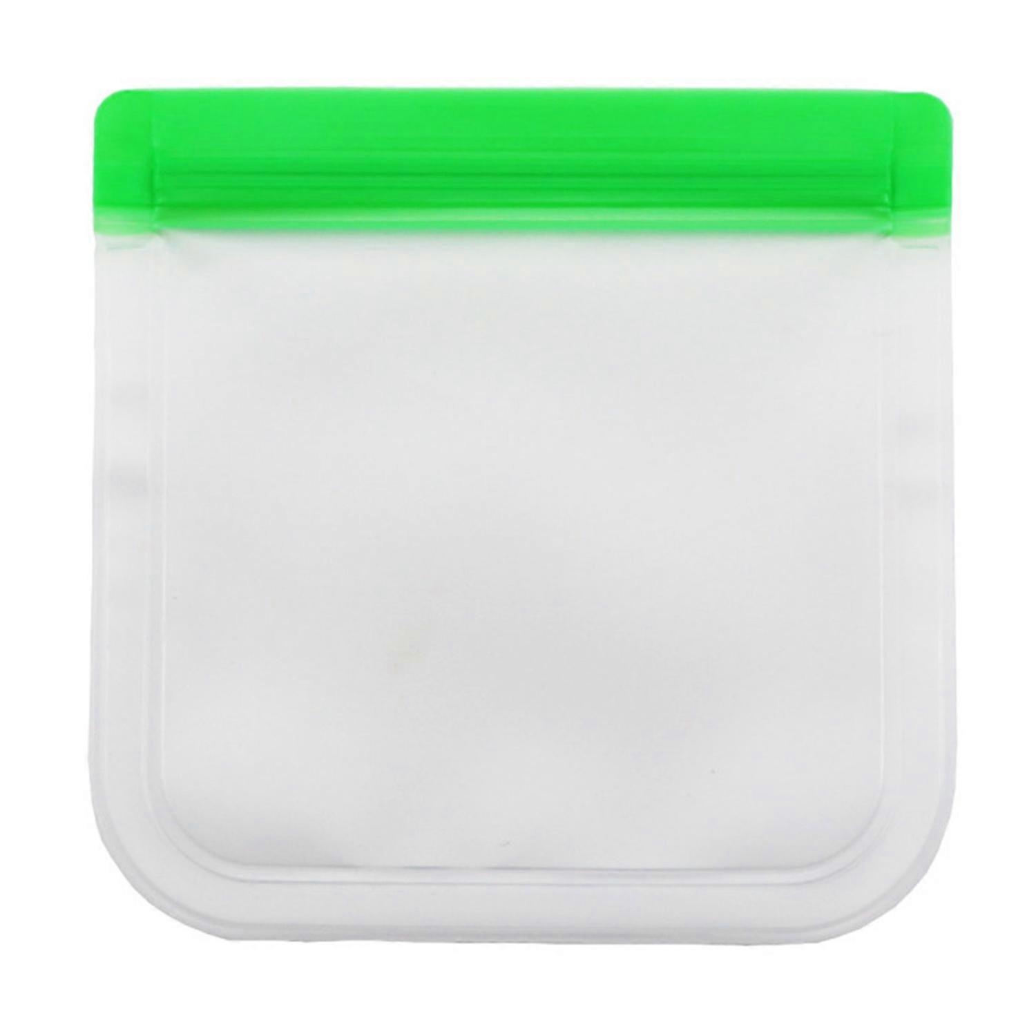 Reusable Transparent Fresh-keeping Bag Double Zipper Sealed Bag Leakproof Sandwich Bag Washable Food