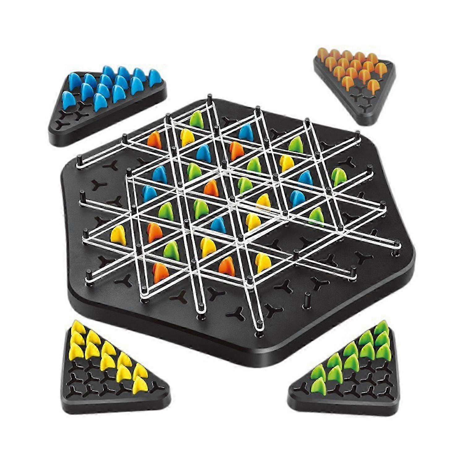Triangle Chain Game, Fun Triangular Chess Game, Strategy Game for Children