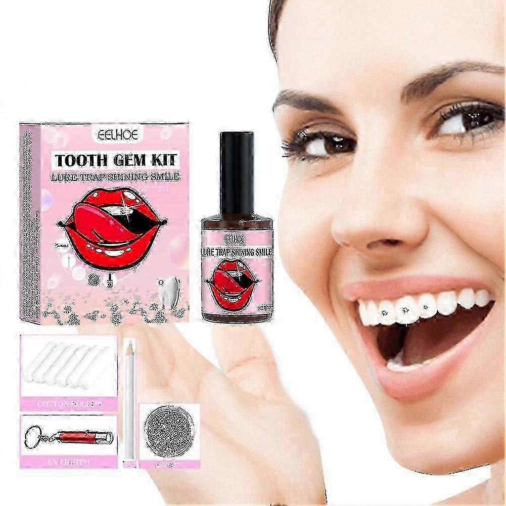 Diy Tooth Gem Starter Kit With Curing Uv Light Adhesive Glue Spa