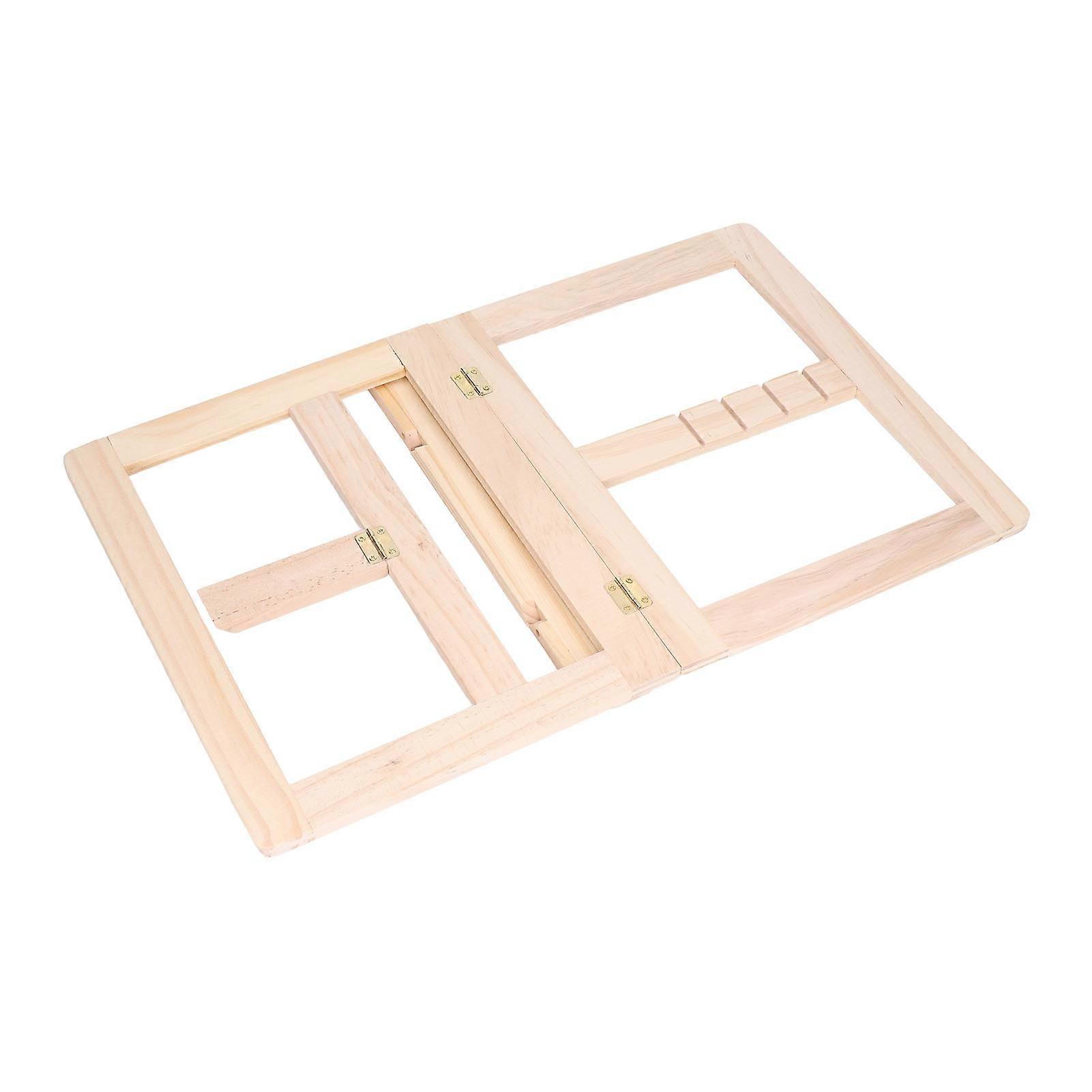 Wooden Reading Stand Adjustable Foldable Multi Functional Desk Book Holder for Tablet Documents